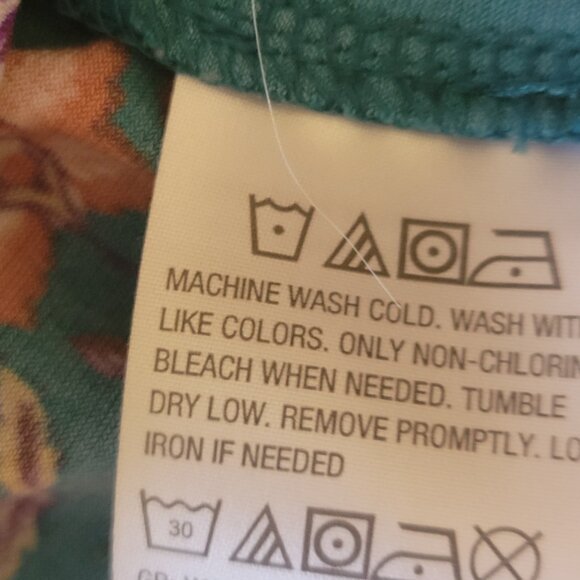 Susan Graver Printed Liquid Knit Tunic w/ Lace Trimmed Sleeves A310087 EUC M - Picture 10 of 12